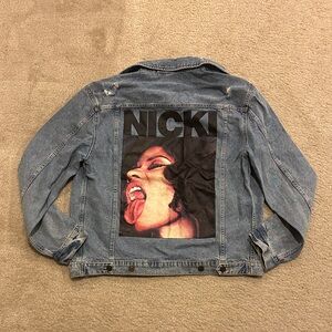 H&M x Nicki Minaj Limited Edition Distressed Denim Jacket